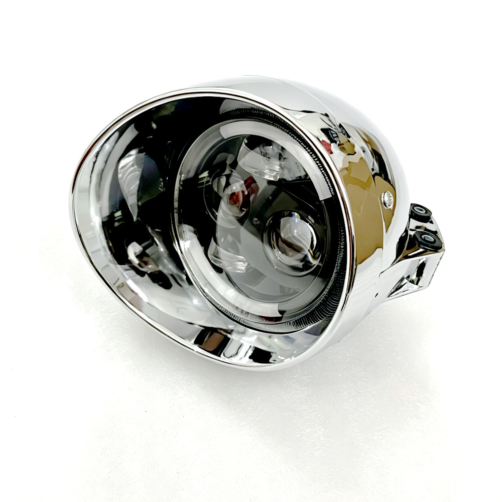Universal Retro 12V Motorcycle - Universal Motorcycle Led Headlight Projector ulasan dan harga