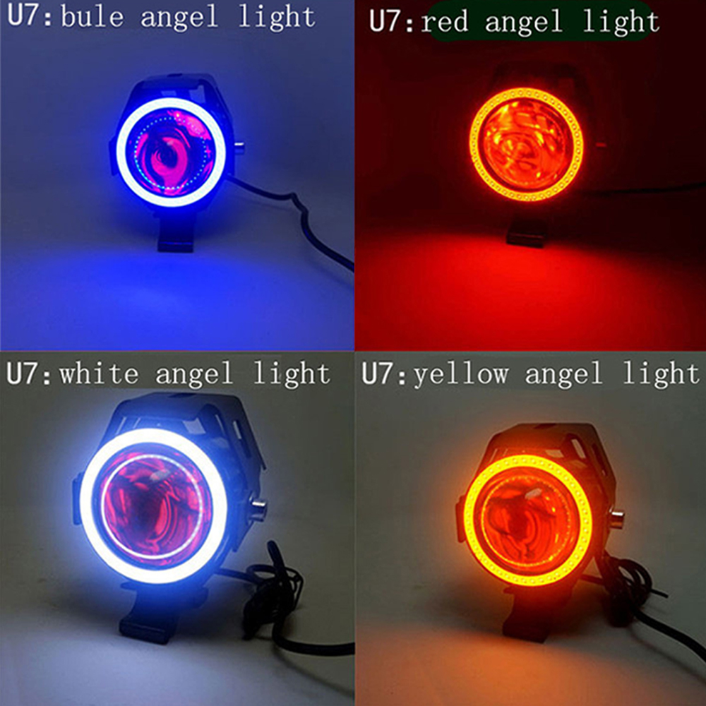 motorcycle headlights auxiliar - Universal Motorcycle Led Headlight Projector ulasan dan harga