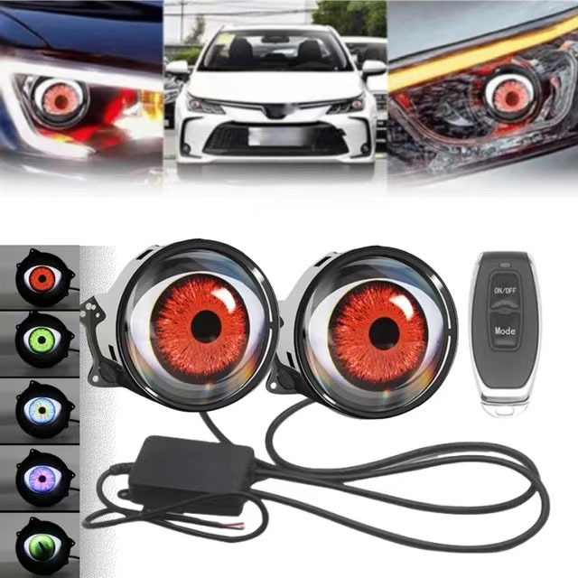 Devil Eye LED Headlight, Dynam - Universal Motorcycle Led Headlight Projector ulasan dan harga