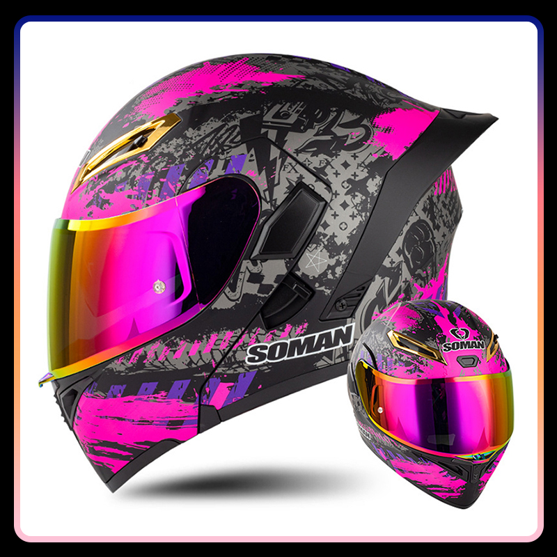 Men Women Motorcycle Helmets F - Modular Flip Up Motorcycle Helmet Dot Approved ulasan dan harga