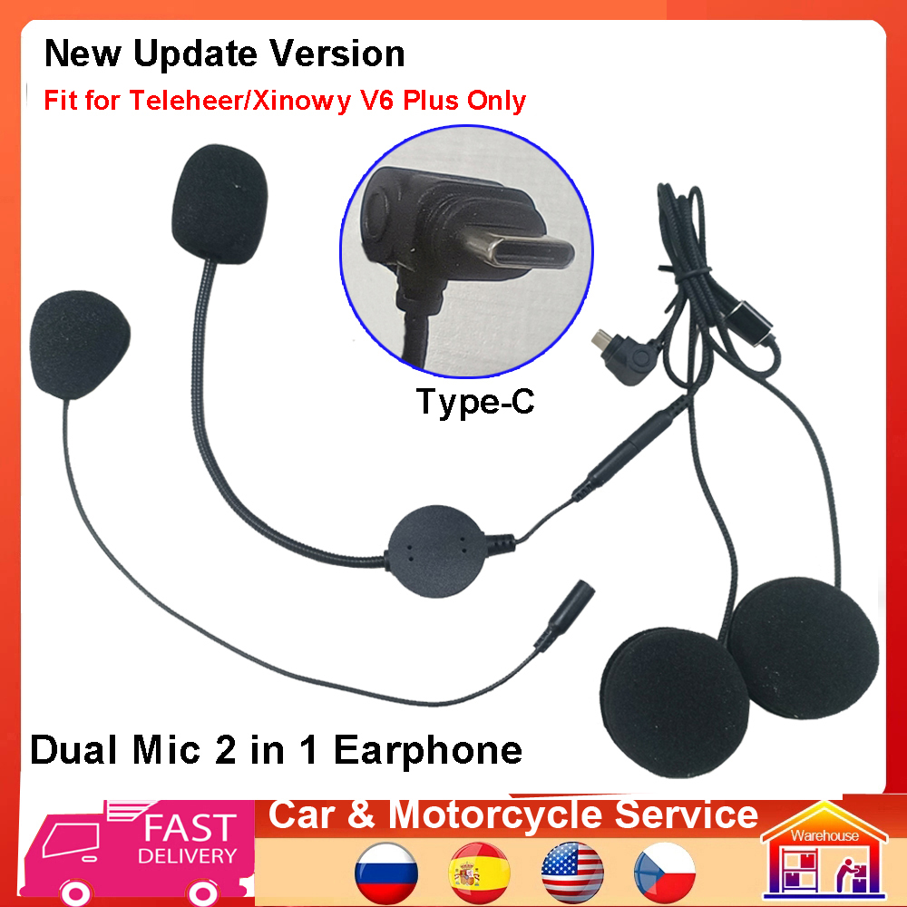 Type-C Earphone Speaker 2 in 1 - Full Face Motorcycle Helmet With Bluetooth ulasan dan harga
