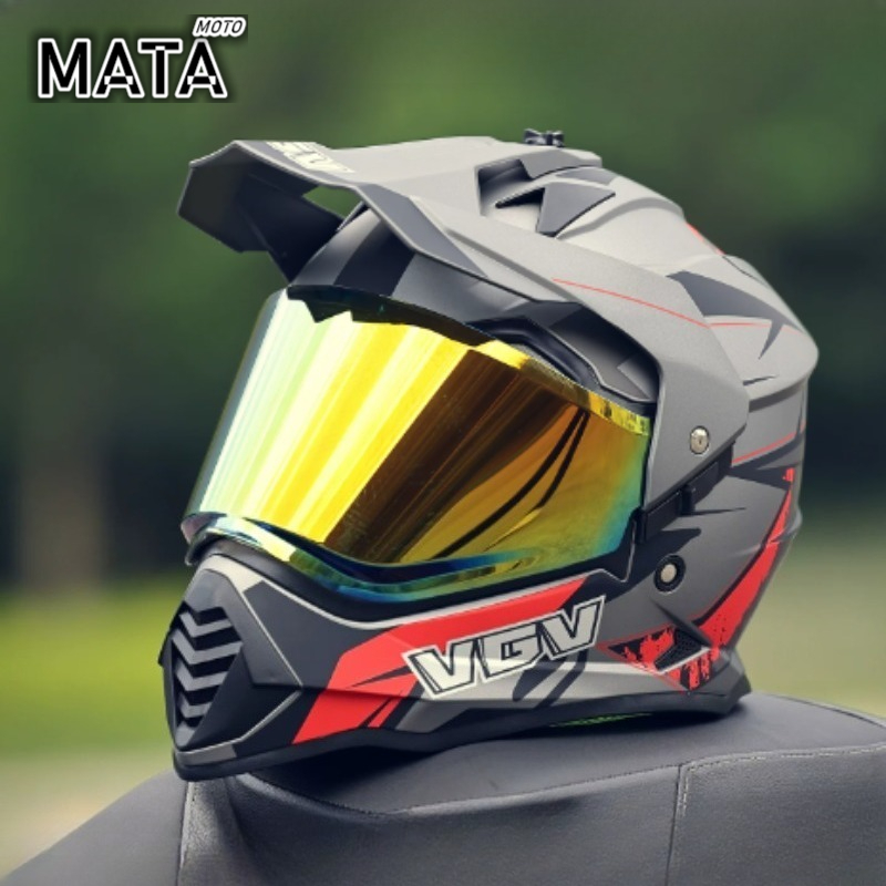VGV Motocross ECE DOT Certific - Full Face Motorcycle Helmet With Bluetooth ulasan dan harga